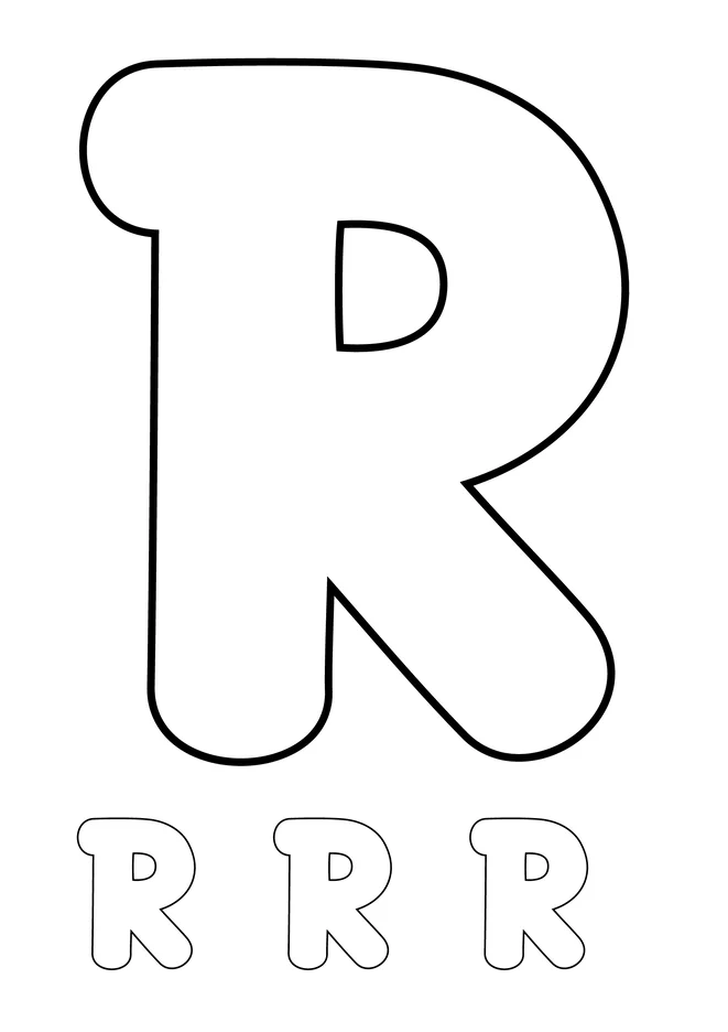 Alfabeto para colorir e imprimir para imprimir e colorir - imagem 19